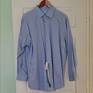 NWT Brooks Brothers Light Blue Pinstripe Dress Shirt